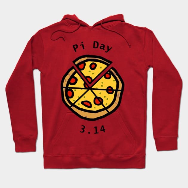 Pi Day 3.14 with Pizza Hoodie by ellenhenryart